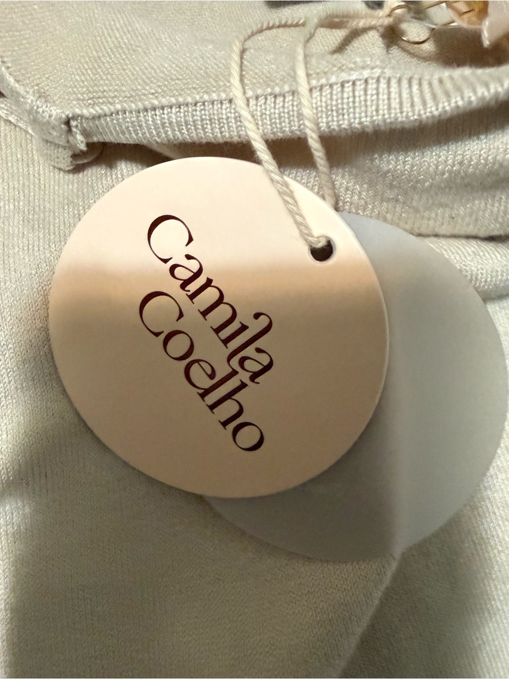 VIRAL COELHO Cream Floral Knit Maxi Dress with Spaghetti Straps - Picture 6 of 7